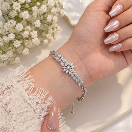 925 Sterling Silver Cubic Zirconia Bracelet