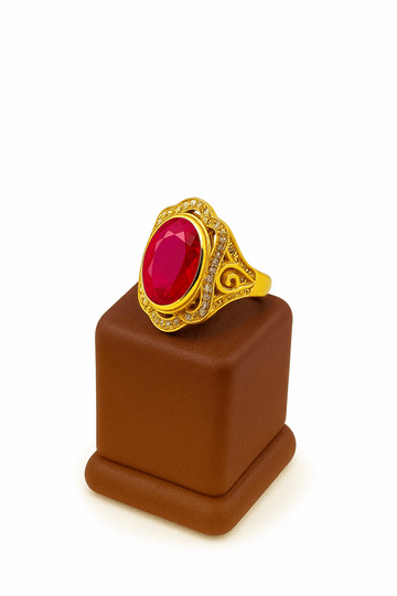 Silver Ruby Stone Ring
