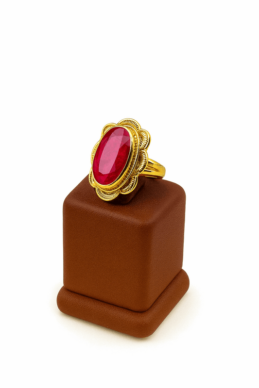 Ruby Stone Silver Ring