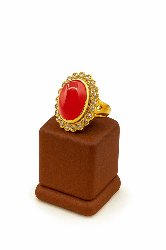 Silver Ruby Stone Ring