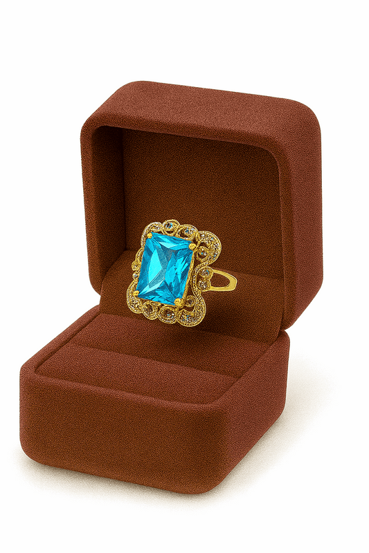 Silver Sipphire Stone Ring