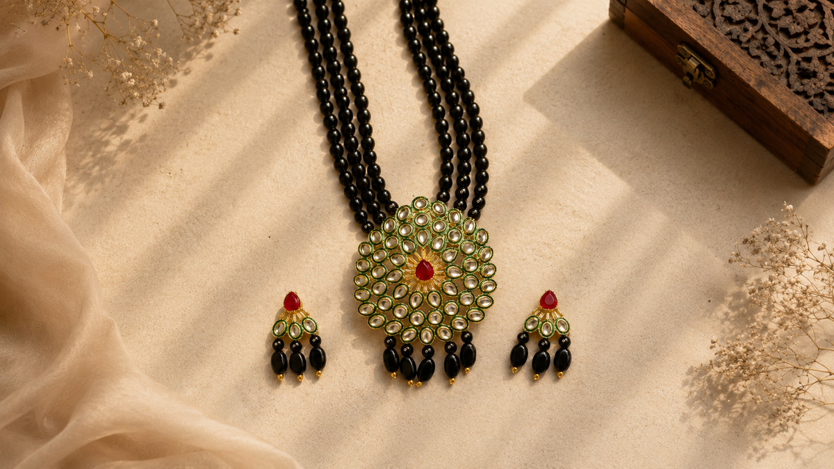 Brass Mala Necklace Sets