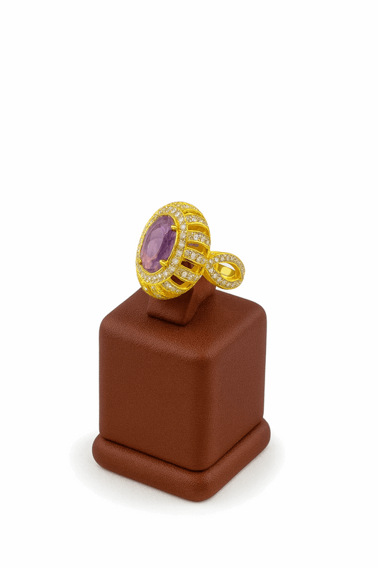 Amethyst Queen Silver Ring