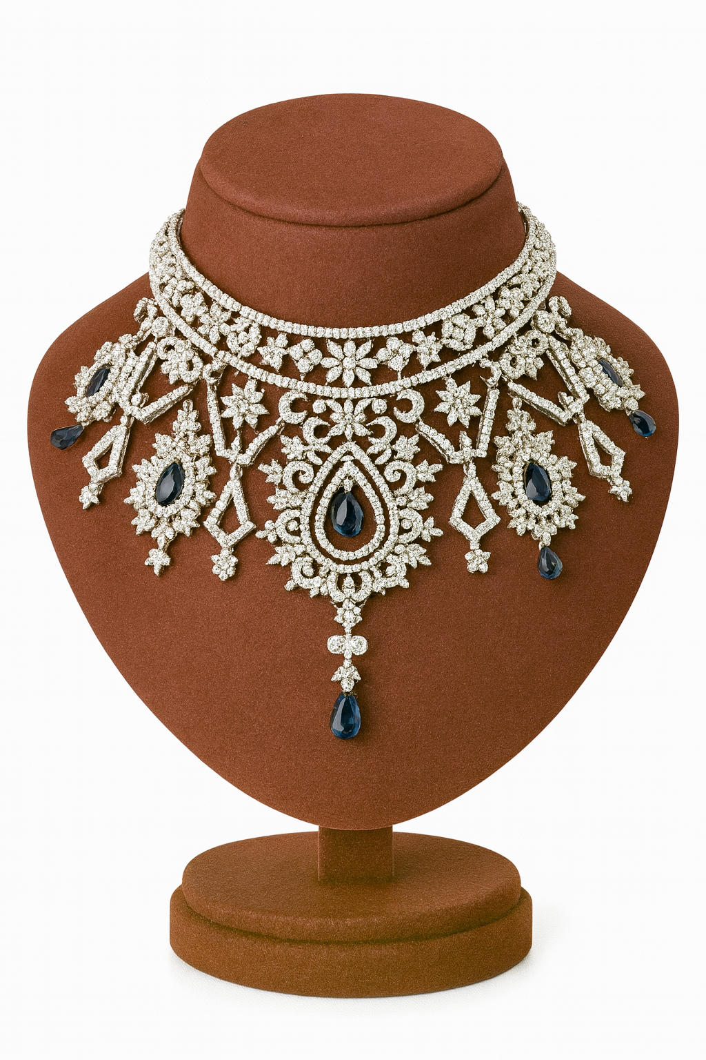Sapphire Crystal Bridal Set