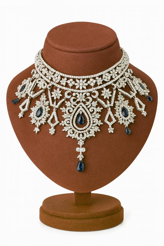 Sapphire Crystal Bridal Set