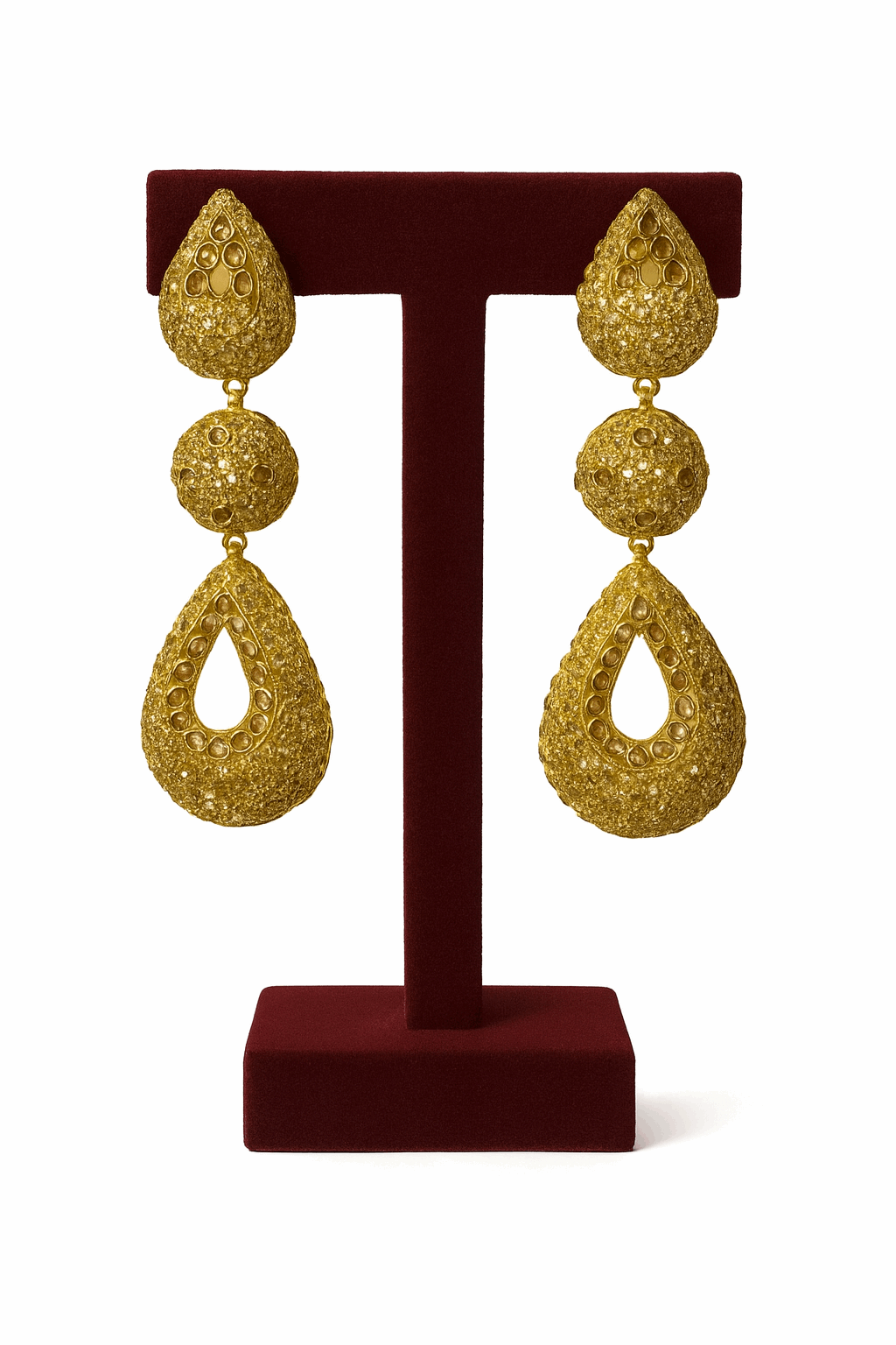 Sterling Silver Earrings 24K Gold plated