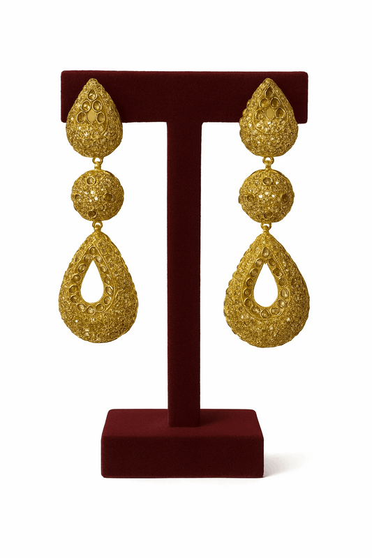 Sterling Silver Earrings 24K Gold plated