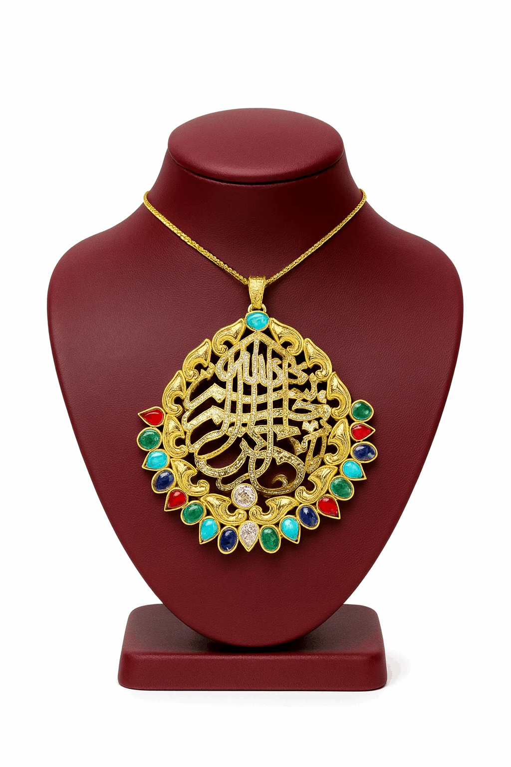 Multi Stones Islamic Locket