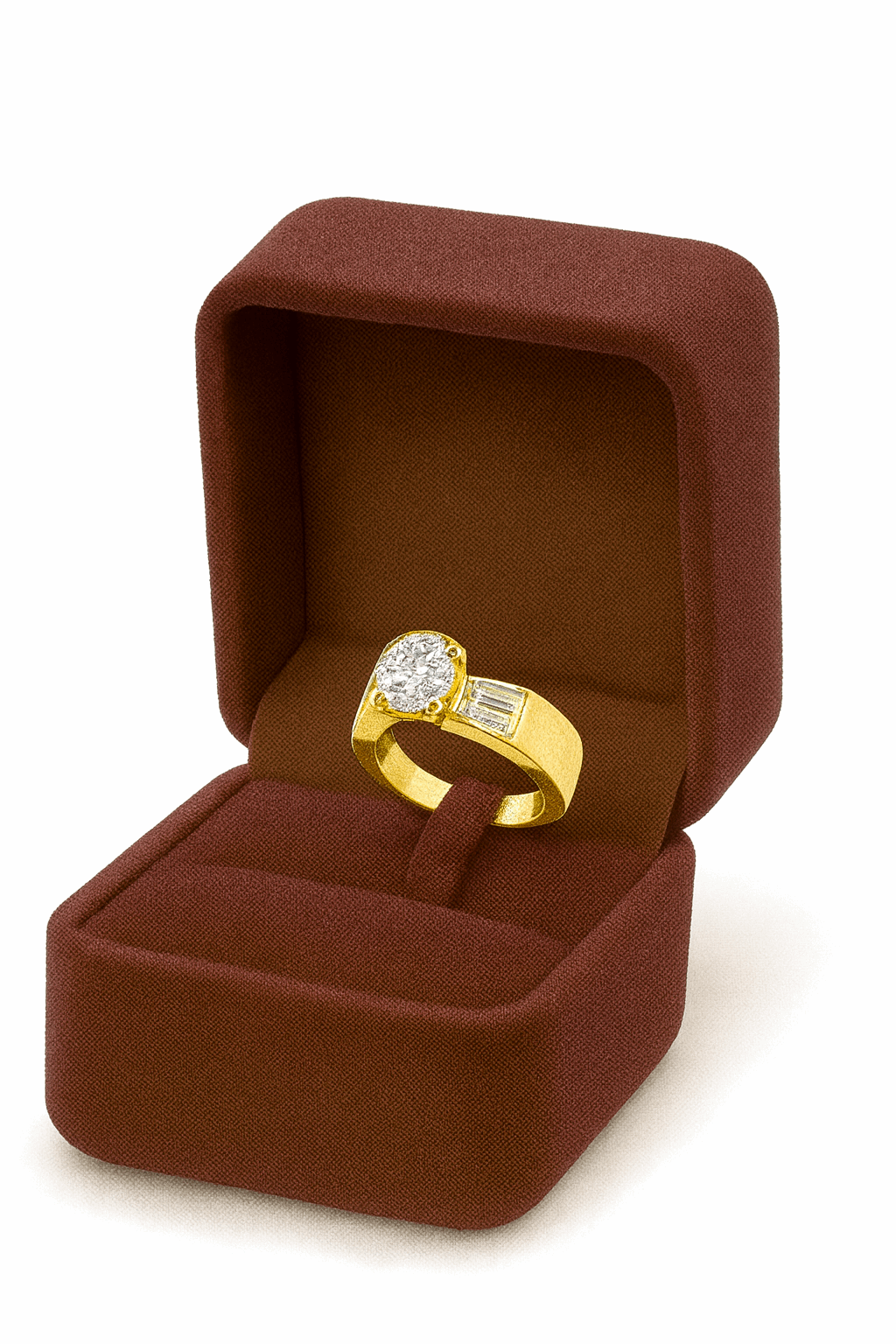 Yellow Agate Sterling Silver 24K Gold plated Ring