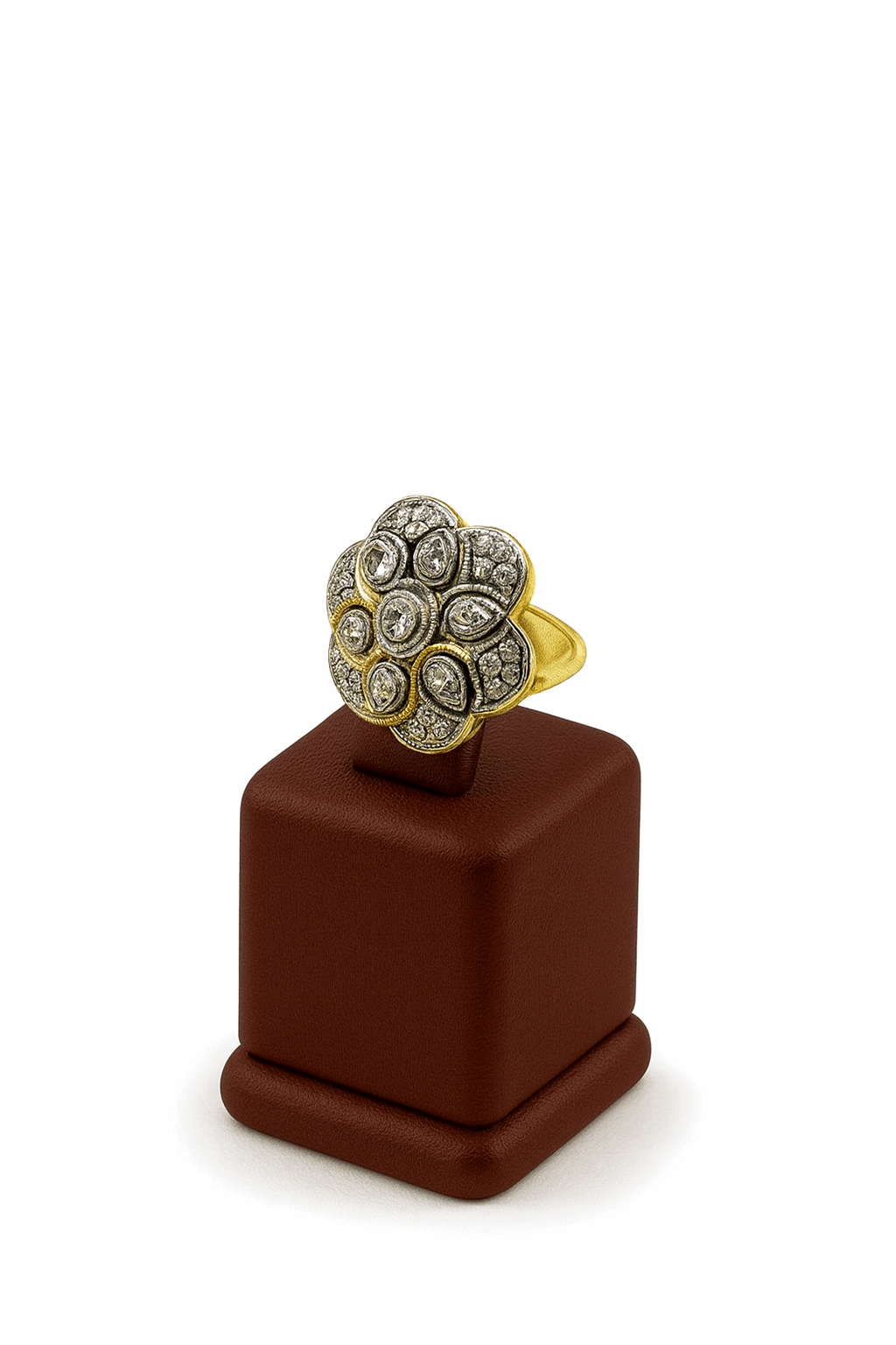 Cubic Zirconia Sterling Silver 24K Gold plated Ring