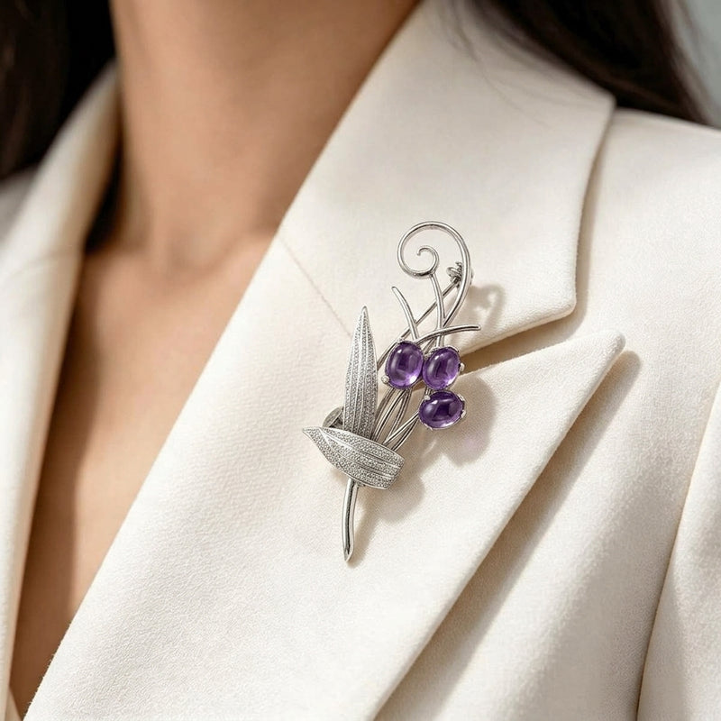 925 Sterling Silver Flower Brooch