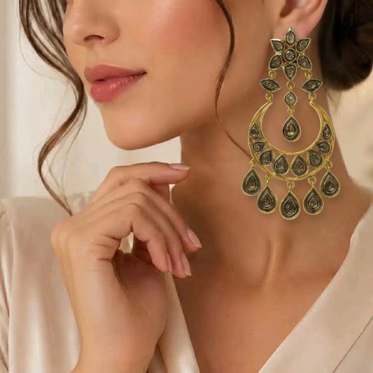 Cubic Zirconia Sterling Silver 24K Gold plated Earrings