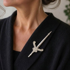925 Sterling Silver Sword Brooch