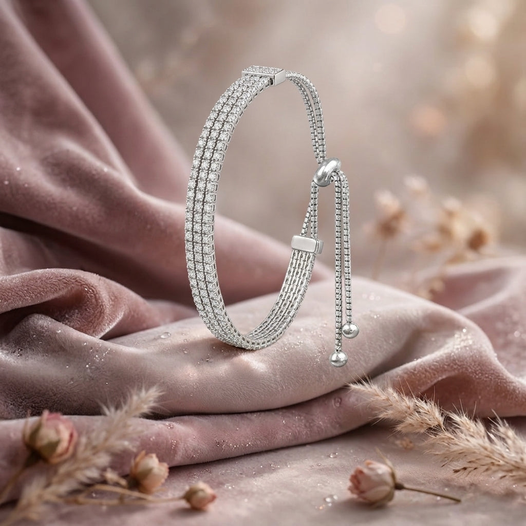 925 Sterling Silver Cubic Zirconia Bracelet