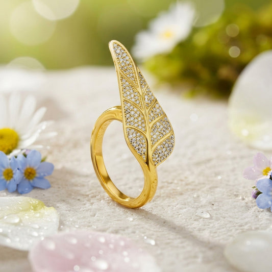 Silver Leaf Ring