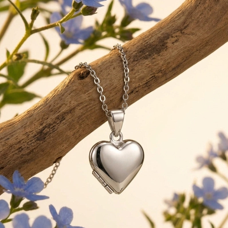925 Sterling Silver Angel Heart Pendant