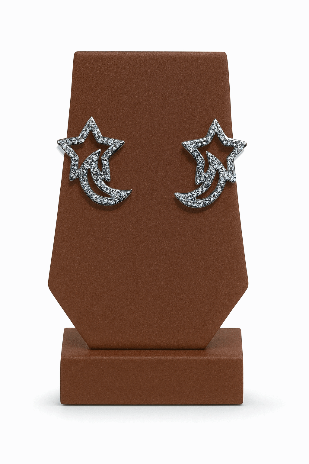 Rhodium plated Ear Studs