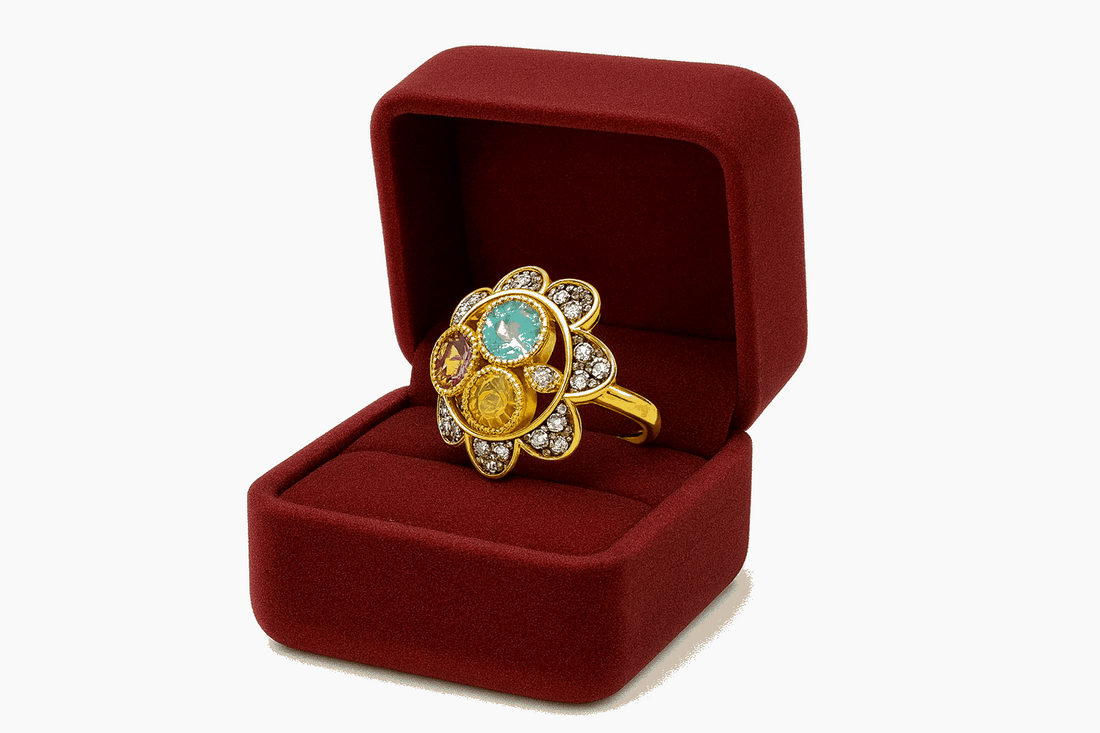 Silver Multi Stone Ring