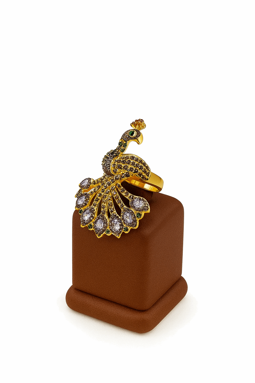 Silver Peacock Design Ring