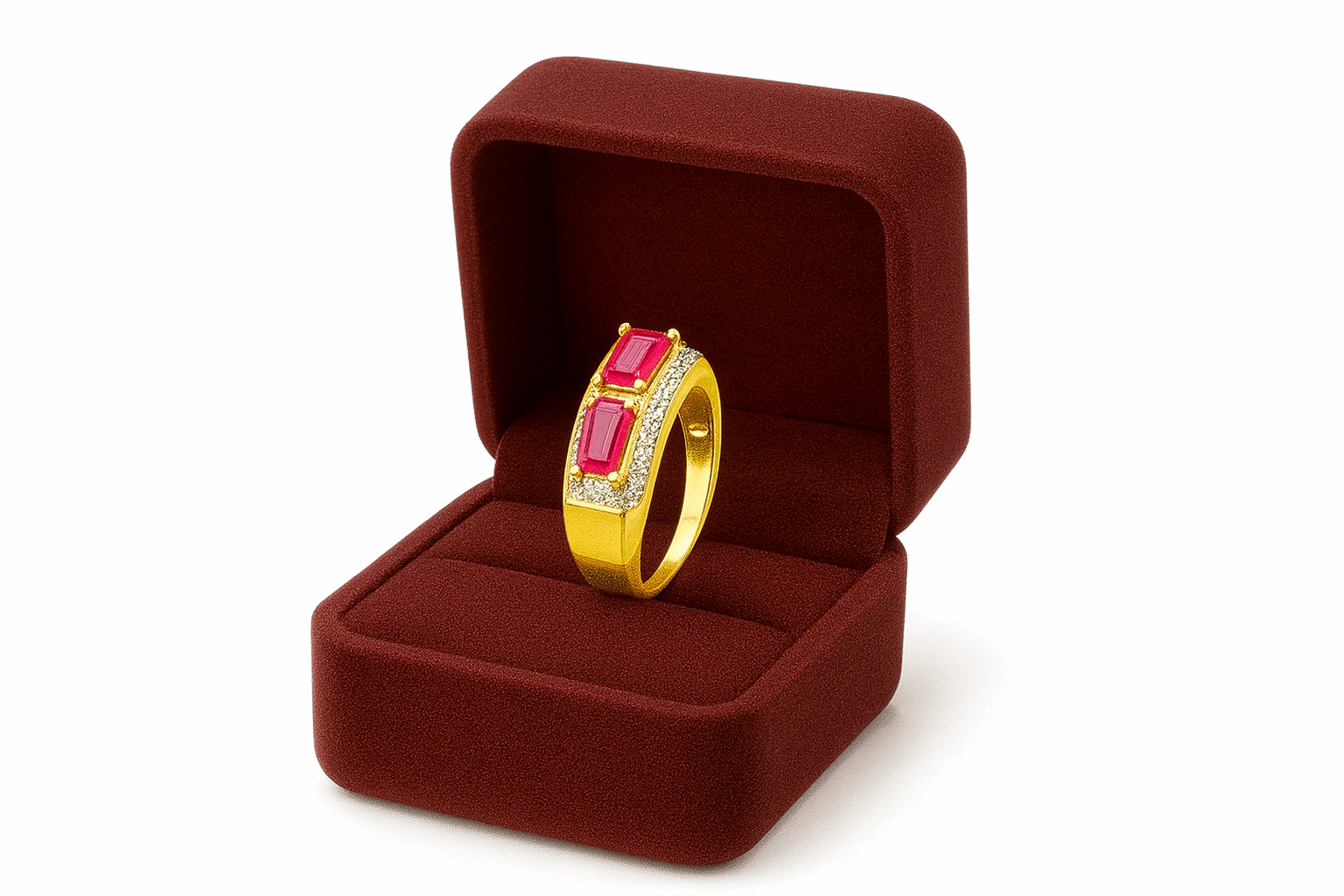 Silver Pink Stone Ring