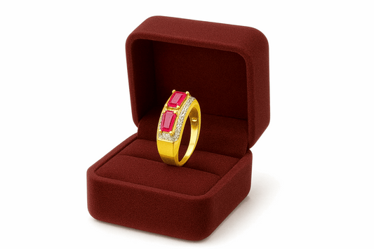 Silver Pink Stone Ring