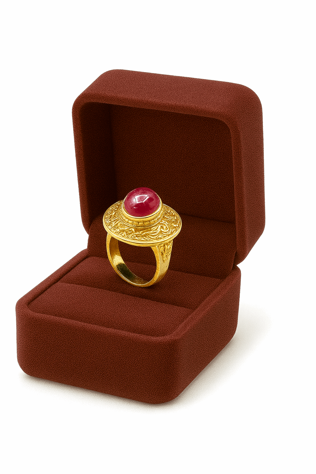 Ruby Stone Silver Ring