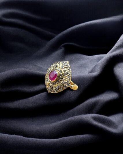 Silver Ruby Stone Ring