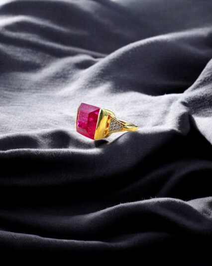 Silver Ruby Stone Ring